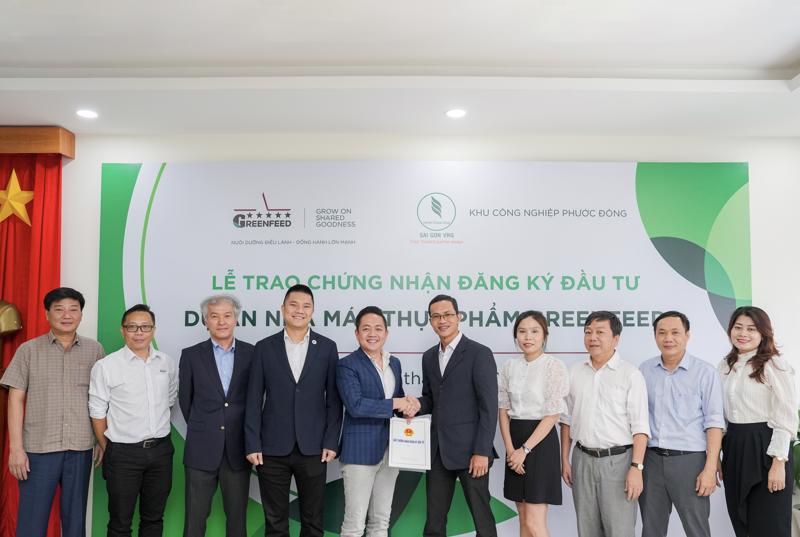 GreenFeed Việt Nam nhận giấy chứng nhận đầu tư dự án Nhà máy chế biến thực phẩm tại Tây Ninh.