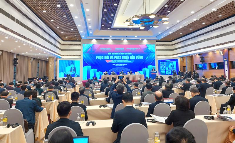 Diễn đàn Kinh tế Việt Nam 2021: Phục hồi và phát triển bền vững - Ảnh: Quochoi.vn