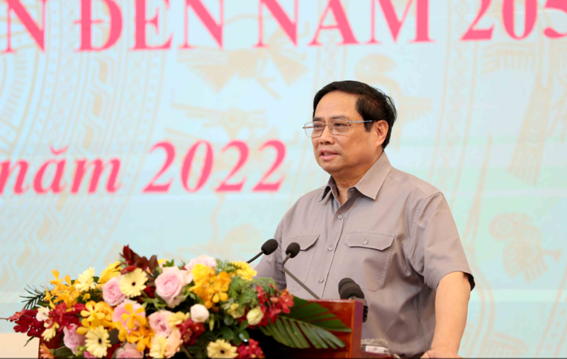 Prime Minister Pham Minh Chinh at the conference.