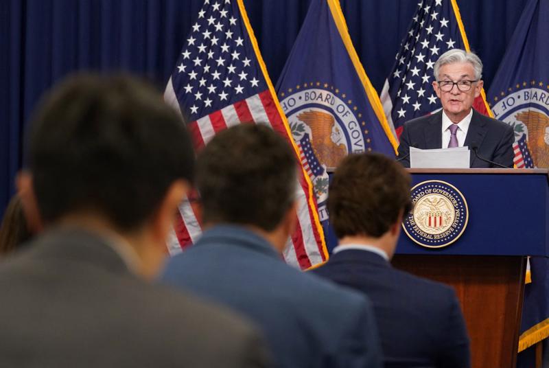 Chủ tịch Fed Jerome Powell tại cuộc họp báo ngày 21/9 - Ảnh: Reuters.