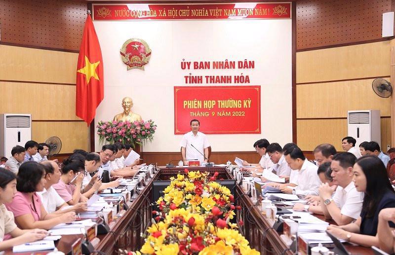 The Thanh Hoa Provincial People’s Committee's regular September meeting (Photo from VnEconomy)