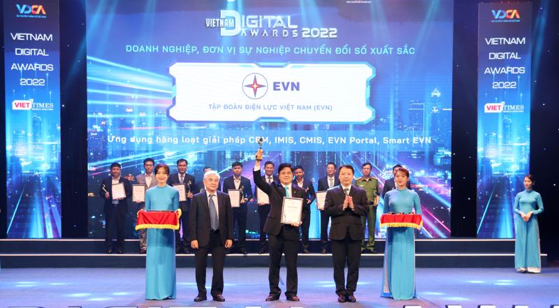 Ông Võ Quang Lâm, Phó Tổng giám đốc EVN đại diện EVN nhận giải thưởng.
