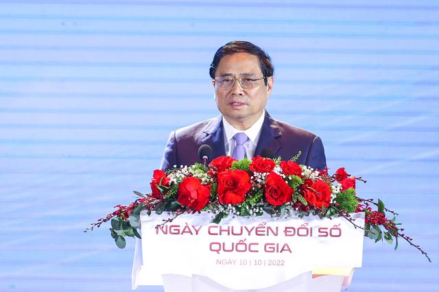 Thủ tướng Chính phủ Phạm Minh Chính công bố thông điệp của Chính phủ về đẩy mạnh chuyển đổi số quốc gia
