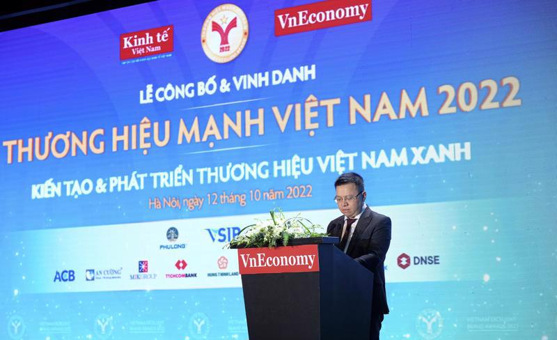 Mr. Le Quoc Minh at the ceremony for the Vietnam Excellent Brand Awards 2022. Photo: Manh Thang