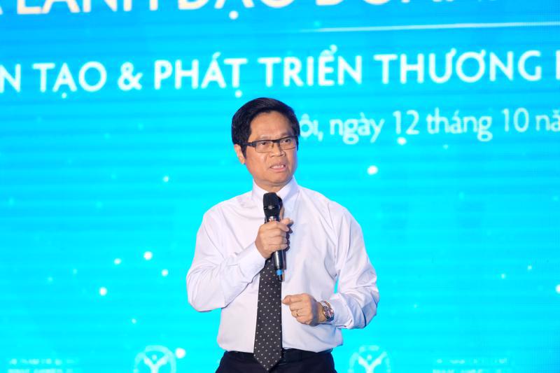 Dr. Vu Tien Loc, Chairman of the Vietnam International Arbitration Center (VIAC) , addresses the event (Photo: VnEconomy)