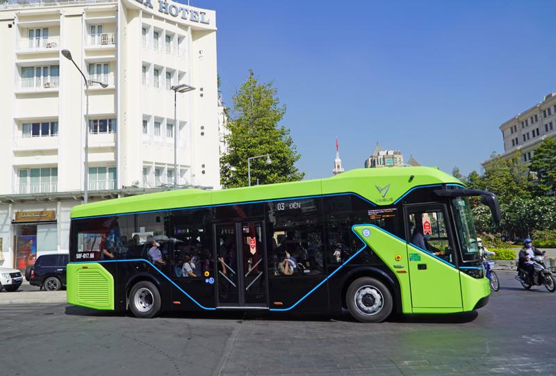 A VinFast electric bus. Source: VinBus.vn