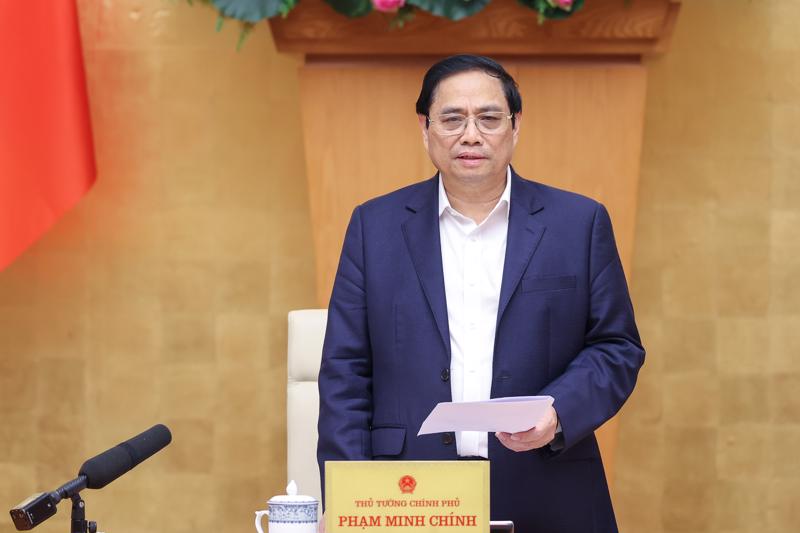 Thủ tướng Phạm Minh Chính phát biểu khai mạc phiên họp - Ảnh: VGP