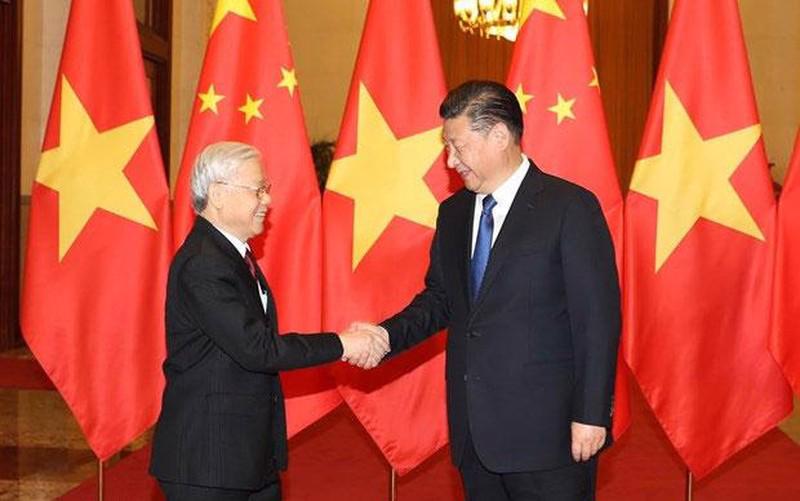 Tổng Bí thư, Chủ tịch nước Trung Quốc Tập Cận Bình đón Tổng Bí thư Nguyễn Phú Trọng trong chuyến thăm Trung Quốc hồi tháng 1/2017 - Ảnh: TTXVN