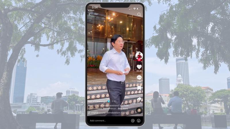 Lawrence Wong, phó thủ tướng Singapore, trong một video trên TikTok