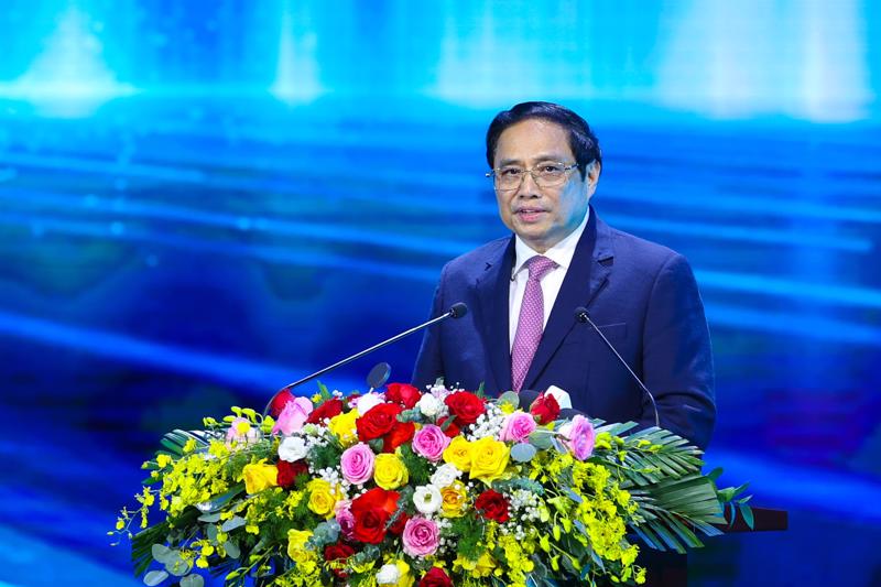 Thủ tướng Phạm Minh Chính phát biểu tại sự kiện - Ảnh: VGP