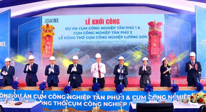 Lễ khởi công cụm nghiệp Tân Phú 1 và Tân Phú 2 và cụm công nghiệp Lương Sơn, Thái Nguyên
