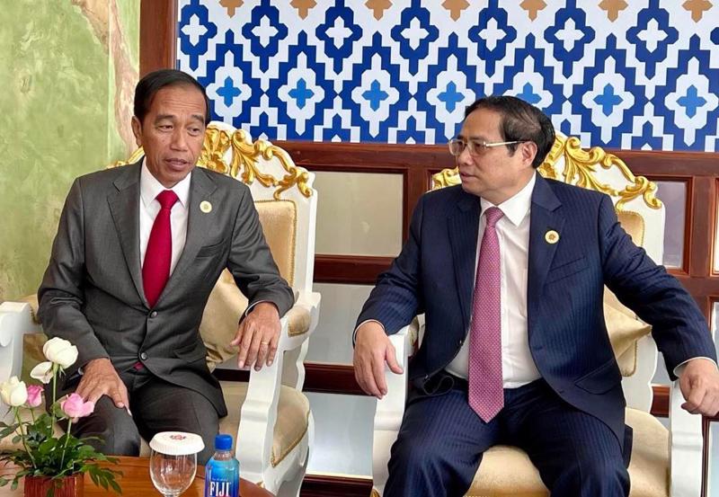 Thủ tướng Phạm Minh Chính khẳng định Việt Nam luôn coi trọng và mong muốn phát triển hơn nữa quan hệ hữu nghị truyền thống và Đối tác chiến lược với Indonesia - Ảnh: VGP