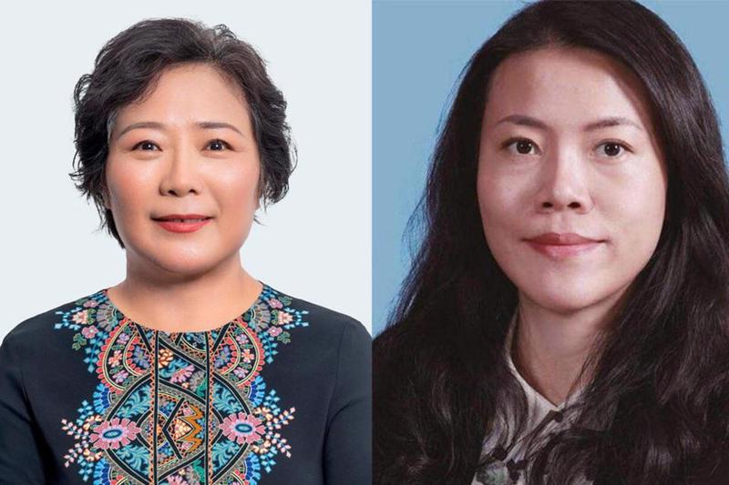 Bà Wu Yajun (trái), đồng chủ tịch Longfor Group Holdings, và Yang Huiyan, đồng chủ tịch Country Garden - Ảnh: Forbes