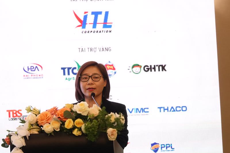 Bà Phạm Thị Lan Hương, Phó Chủ tịch, kiêm Tổng thư ký Hiệp hội Logistics Hà Nội. Ảnh - Hoàng Việt. 