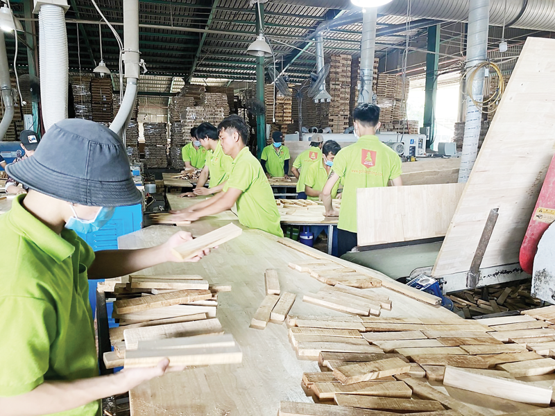 Sản xuất gỗ ghép thanh đang gặp khó về đầu ra