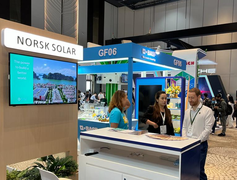Gian trưng bày của Norsk Solar tại sự kiện - Ảnh: Đại sứ quán Na Uy