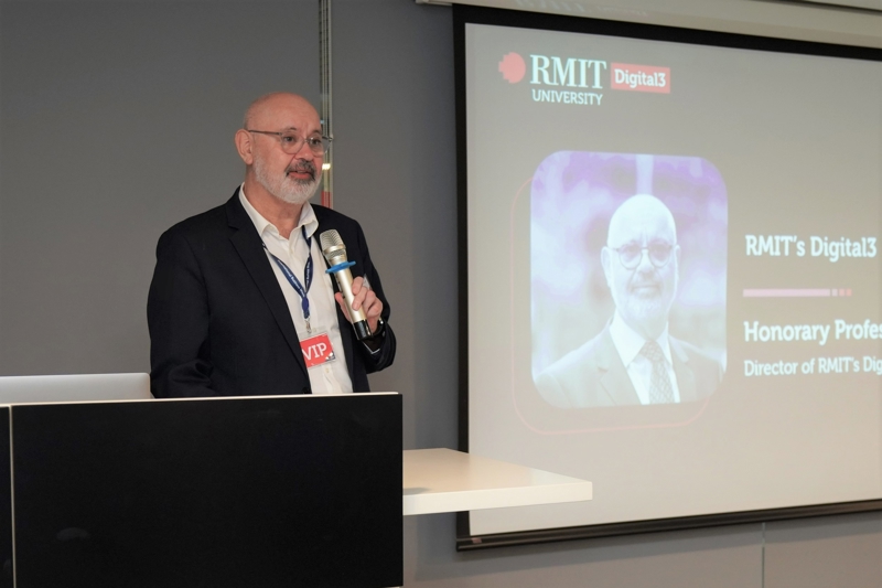 Professor Frank Kennedy, RMIT Digital3 Director, at the launch. Photo: RMIT