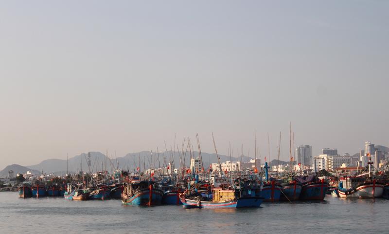 Fishing vessels in south-central Khanh Hoa province. Photo: VNA