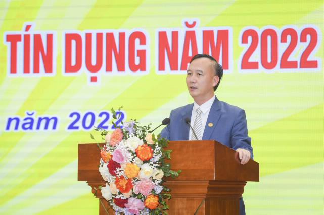 Tổng Giám đốc CIC Cao Văn Bình báo cáo tại hội nghị