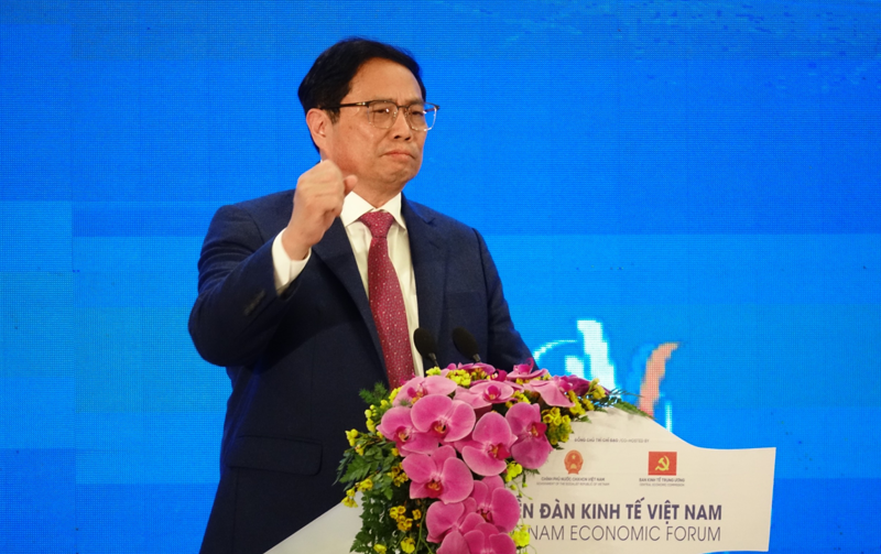Thủ tướng Phạm Minh Chính phát biểu chỉ đạo tại diễn đàn - Ảnh: Việt Tuấn