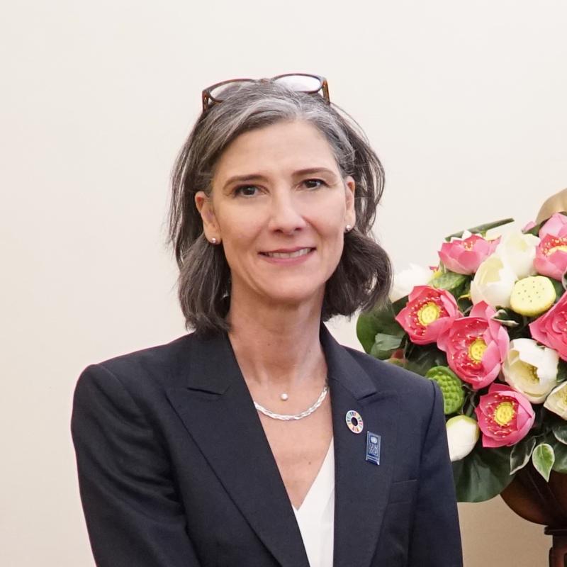 Bà Ramla Khalidi, Trưởng đại diện thường trú Chương trình Phát triển của Liên hợp quốc (UNDP) tại Việt Nam.