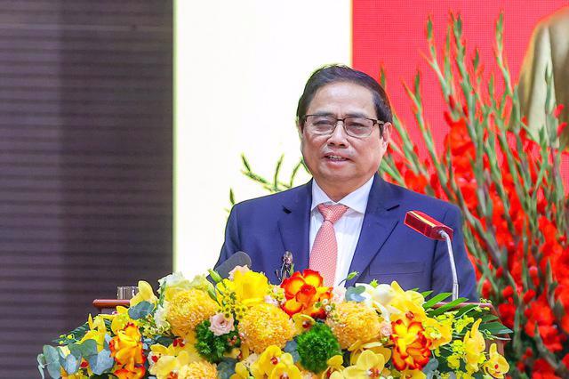 Prime Minister Pham Minh Chinh addressing the meeting. Photo: VGP