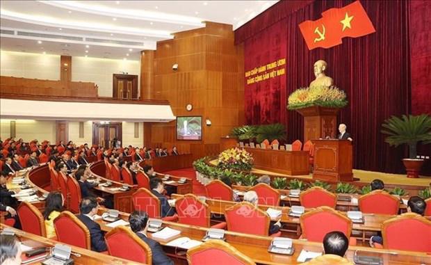 The 13th Party Central Committee's extraordinary meeting in Hanoi on December 30. Photo: VNA 