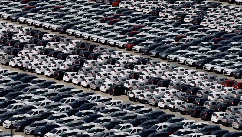 Bãi chứa xe tại nhà máy của Maruti Suzuki ở Manesar, Ấn Độ - Ảnh: Reuters