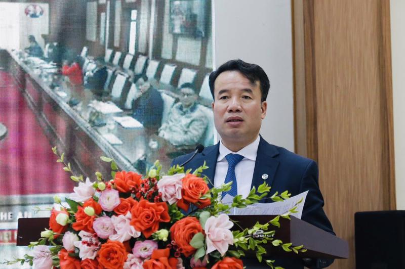 Tổng Giám đốc Nguyễn Thế Mạnh phát biểu chỉ đạo hội nghị. Ảnh - Bảo hiểm xã hội Việt Nam.