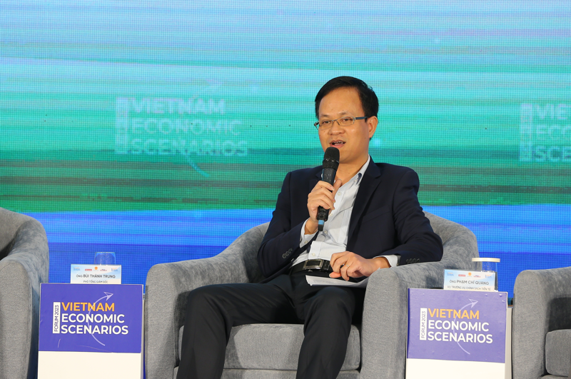 Mr. Pham Chi Quang, Head of the Currency Policy Department at the State Bank of Vietnam, speaking at the Vietnam Economic Scenario Forum. Photo: VnEconomy