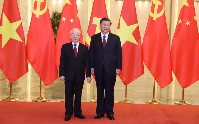 Tổng Bí thư Nguyễn Phú Trọng trong chuyến thăm Trung Quốc tháng 10/2022, gặp Tổng Bí thư, Chủ tịch Trung Quốc Tập Cận Bình - Ảnh: VGP