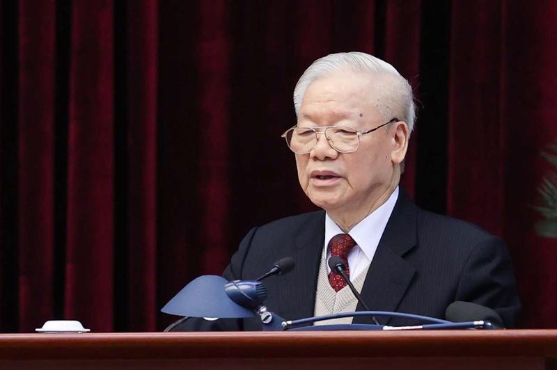 Tổng Bí thư Nguyễn Phú Trọng phát biểu tại hội nghị - Ảnh: VGP