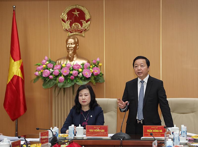 Phó Thủ tướng Chính phủ Trần Hồng Hà làm việc với Bộ Y tế ngày 9/2. Ảnh - Trần Minh.