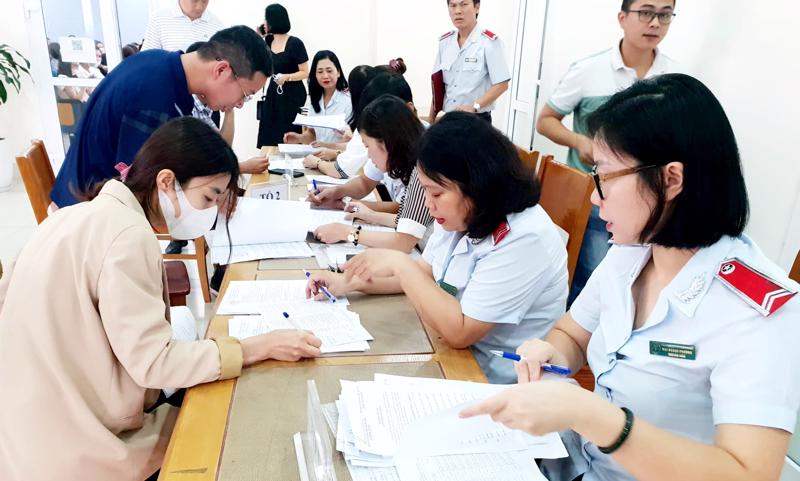 Thanh tra các doanh nghiệp chậm đóng bảo hiểm xã hội năm 2022 tại Hà Nội. Ảnh - Thu Hiền. 