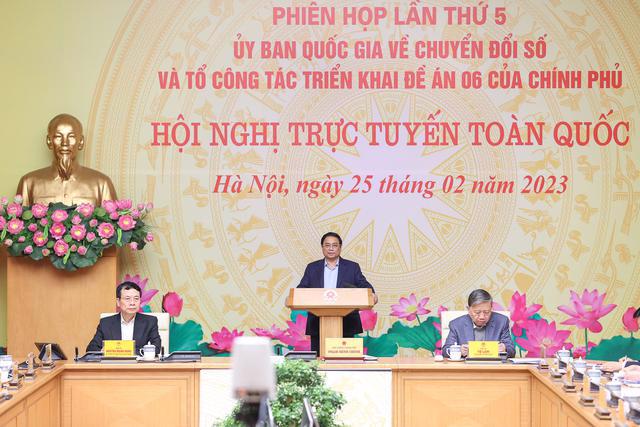 Prime Minister Pham Minh Chinh chairing the conference. Photo: VGP