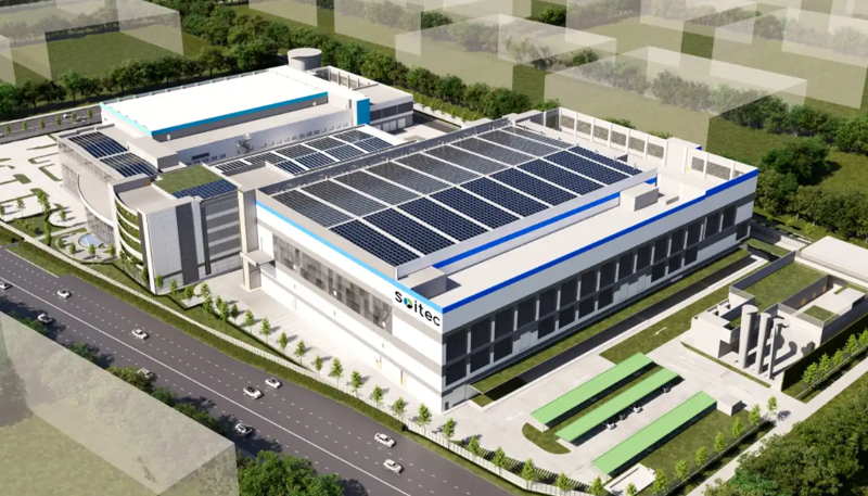 Dự án mở rộng nhà máy của Soitec, dự kiến hoàn thành vào năm 2024, tại Singapore - Ảnh: Soitec