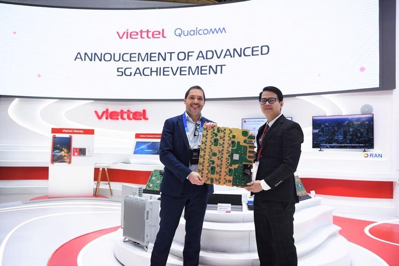 Viettel và Qualcomm công bố nghiên cứu, sản xuất thành công khối vô tuyến trạm thu phát sóng 5G đầu tiên trên thế giới sử dụng chipset ASIC tại MWC 2023