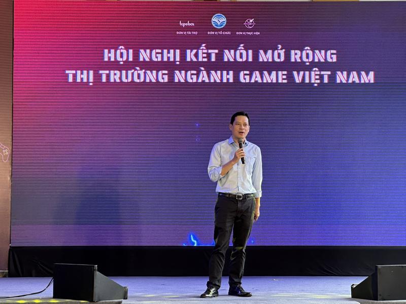 Ông Lê Quang Tự Do, Cục trưởng Cục Phát thanh, Truyền hình và Thông tin điện tử tại hội nghị Kết nối mở rộng thị trường ngành game Việt Nam sáng 18/3. 