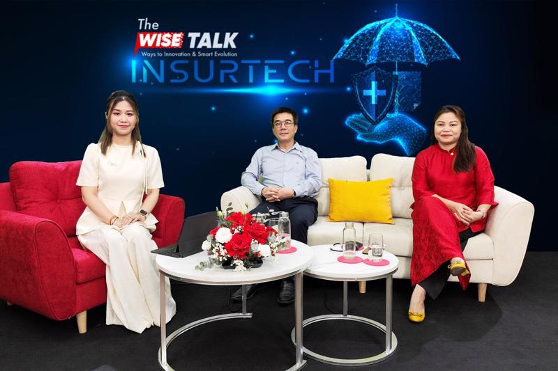 Các khách mời trong chương trình The WISE Talk số thứ 06 với chủ đề: “Sự trỗi dậy của công nghệ bảo hiểm (Insurtech)”