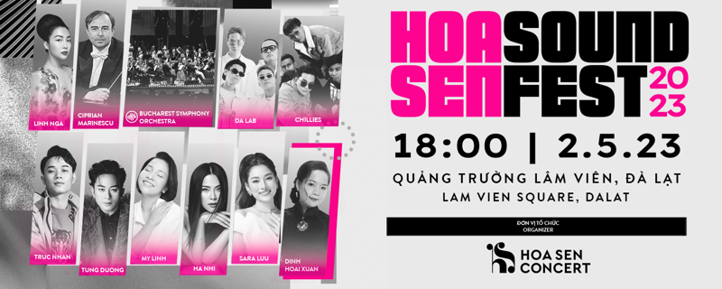 Hoa Sen SoundFest 2023 quy tụ dàn ca sĩ sở hữu giọng hát khủng của Vbiz.