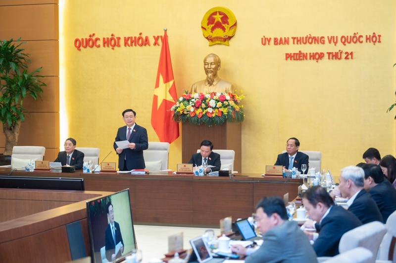Phiên họp thứ 21 của Ủy ban Thường vụ Quốc hội - Ảnh: Quochoi.vn