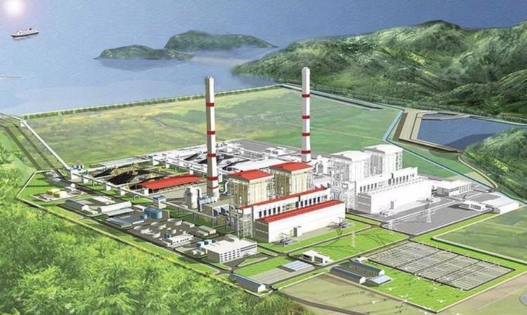 A perspective image of the Quang Tri 1 thermal power plant.