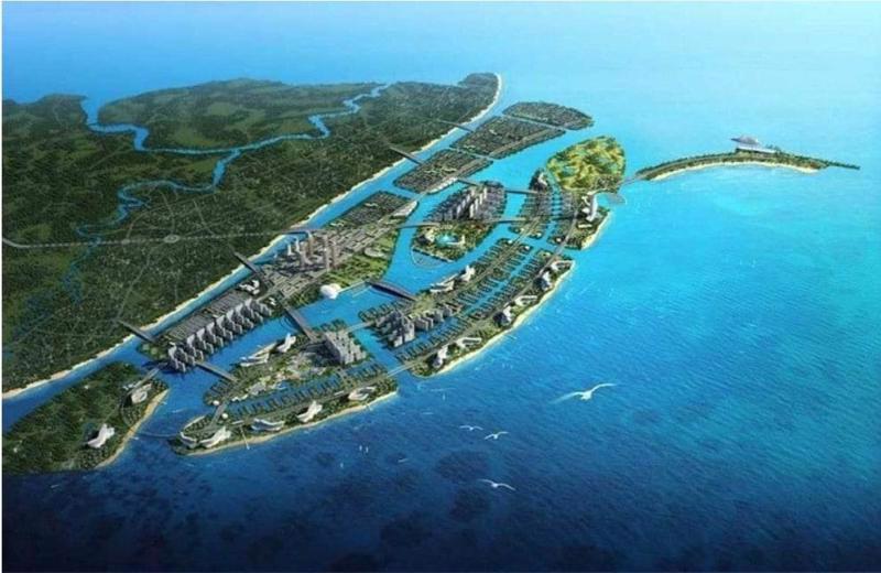 A graphic design of the Can Gio Sea Encroachment Project. Photo: Ho Chi Minh City Department of Planning and Architecture. 