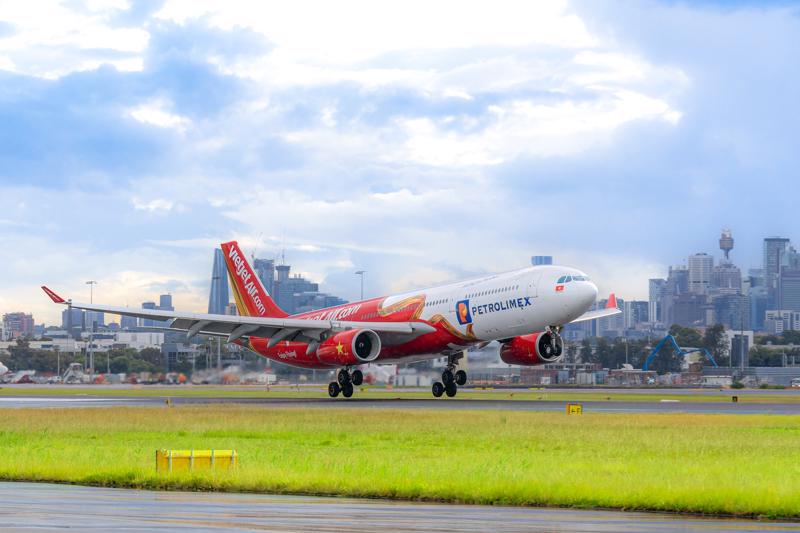 Vietjet đưa tàu bay thân rộng Airbus A330 vào khai thác các chặng bay đường dài và triển khai hạng vé Skyboss Business với nhiều tiện ích và đặc quyền. Ảnh: Quang Nguyễn.