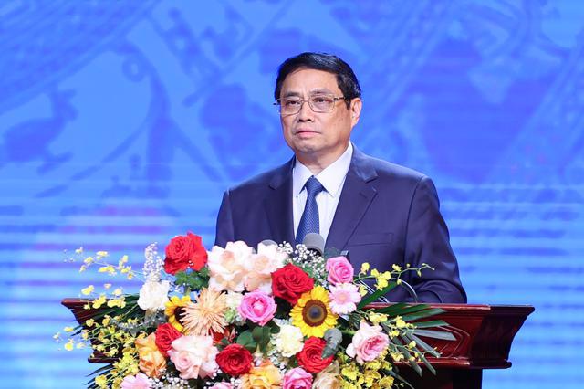 Prime Minister Pham Minh Chinh speaking at the ceremony. Photo: VGP