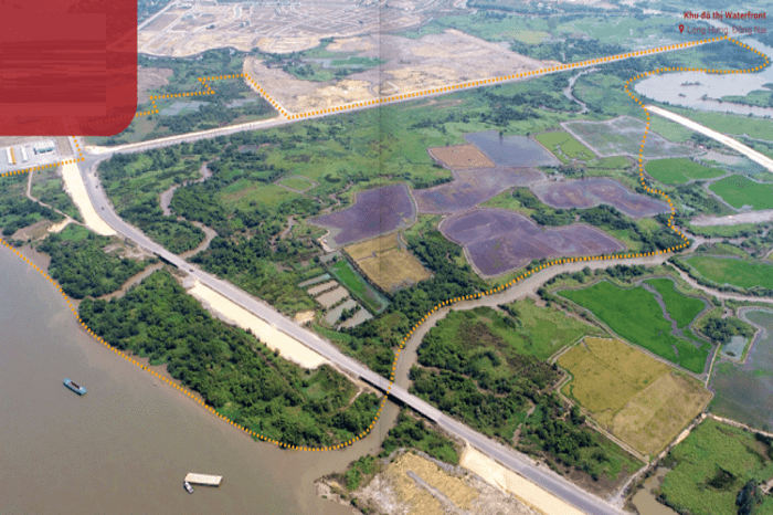 Ranh giới của dự án khu đô thị Đồng Nai Waterfront (170ha).