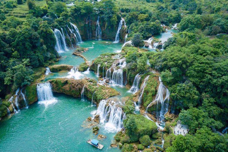 Ban Gioc Waterfall in Vietnam.