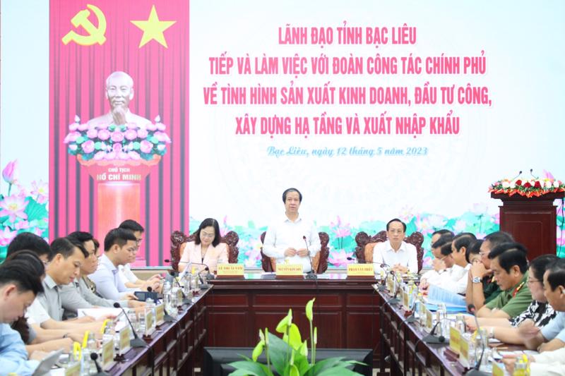 Bộ trưởng Nguyễn Kim Sơn phát biểu kết luận buổi làm việc.