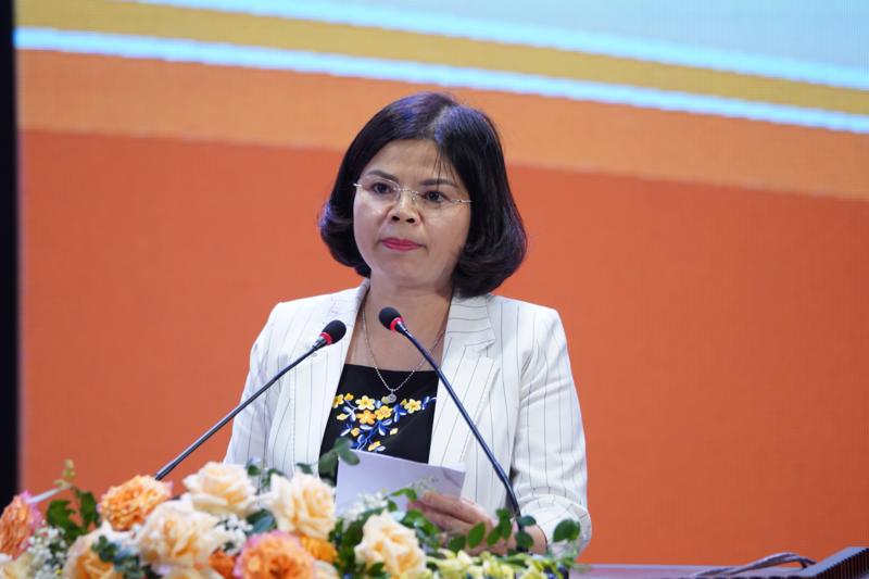 Bà Nguyễn Hương Giang, Chủ tịch UBND tỉnh Bắc Ninh, khẳng định hợp tác giữa Bắc Ninh và Hàn Quốc đạt nhiều bước phát triển vượt bậc. Ảnh: Việt Tuấn.