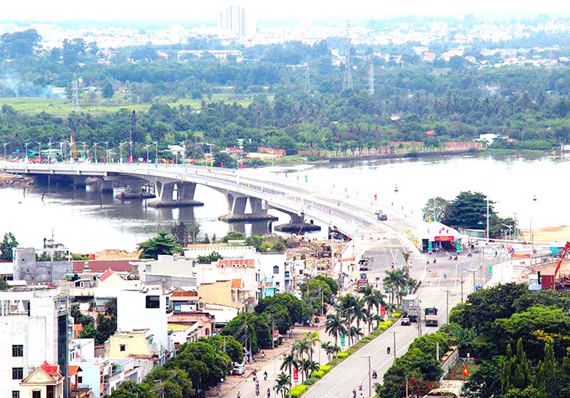 Cầu An Hảo bắc qua sông Đồng Nai trên địa phận TP. Biên Hoà, tỉnh Đồng Nai.
